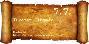Turczer Tihamér névjegykártya
